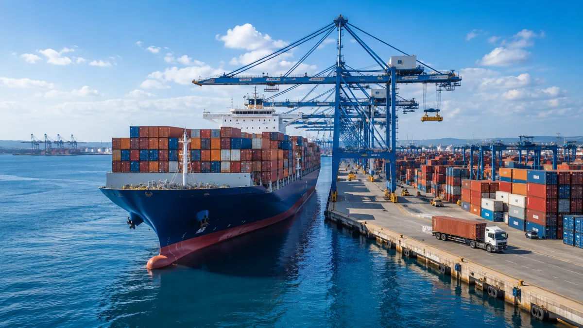 Types de conteneurs sur le quai du terminal — MIDTRANS