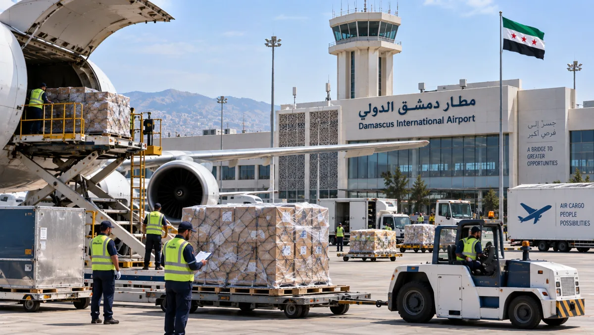 Fret aérien MIDTRANS à l'aéroport international de Damas